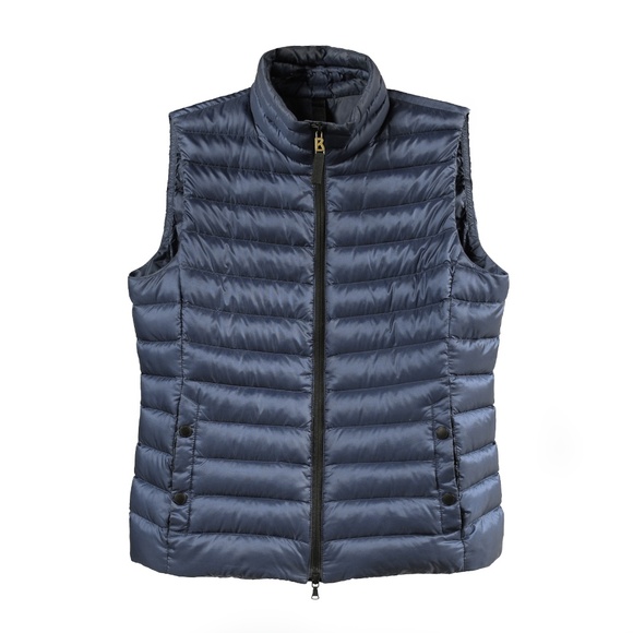 BOGNER White Down 600 Quilted Puffer Vest (Fire+Ice) Navy Full Zipper Size US 10 - Picture 1 of 14
